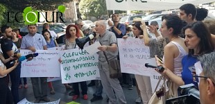 Protest Demonstration of Environmentalists in Regard to Findings of International Expert Assessment of Amulsar Project